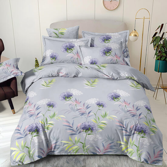 Violetas kokvilnas segas pārvalks